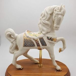 1995 Lenox Porcelain Elegant 8” Carousel Horse Figurine
